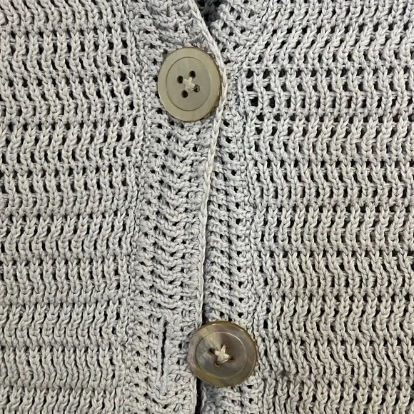 Banana Republic 100%cotton crochet jacket size XS gray color - Picture 5 of 6